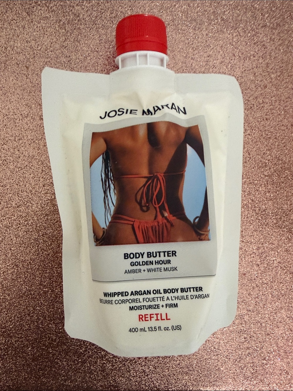 JOSIE MARAN White Body Butter Refill - Golden Hour Amber + White Musk
